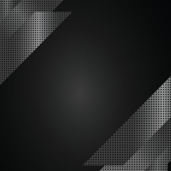 Black background textured in modern geometry with dark color vector