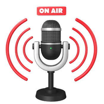 3D Rendering of On Air Podcast Illustration, Broadcasting Concept. png