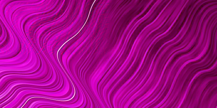 Light Pink vector pattern with curved lines.