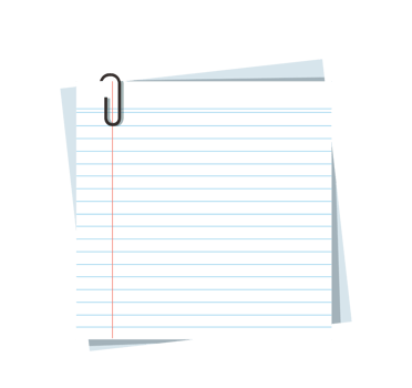Blank notebook paper sheet with lines png