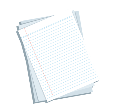 Blank notebook paper sheet with lines png