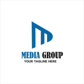 letter M with music symbol logo vector