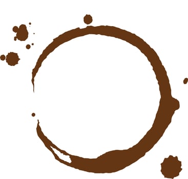 Vector illustration coffee marks isolated on white background
