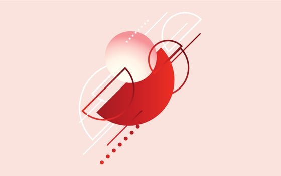 Abstract Red Modern Technology Background. Vector illustration