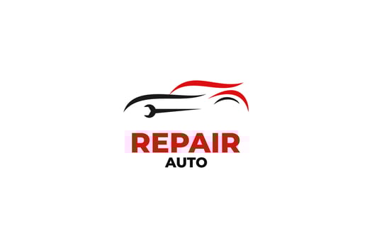 Flat auto repair logo design vector template illustration