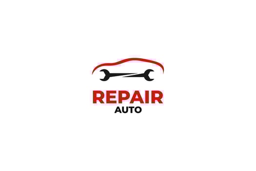 Flat auto repair logo design vector template illustration
