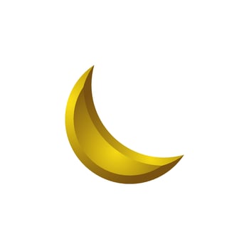 Crescent moon icon. Crescent logo. Crescent vector illustration.