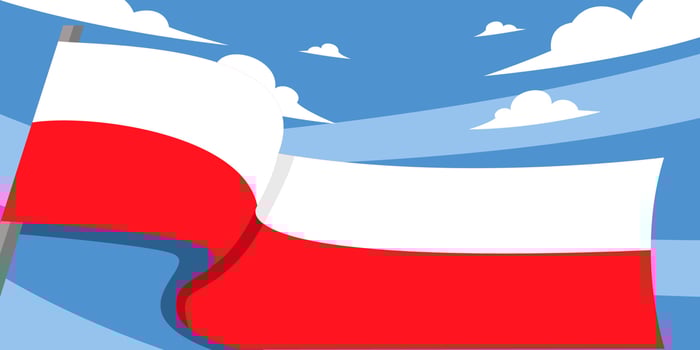Poland Flag Vector Background Design Templates