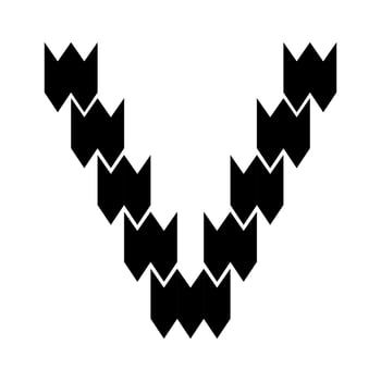 Letter V logo design. vector