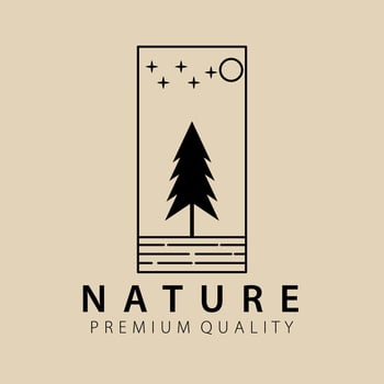Abstract elegant nature line logo icon vector design. Graceful lined vector sign
