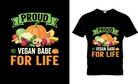 Vegan t-shirt design, Vegan t-shirt slogan and apparel design, Vegan typography, Vegan vector, Vegan illustration vector