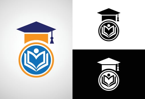 Education logo design vector template, Education and graduation logo vector illustration
