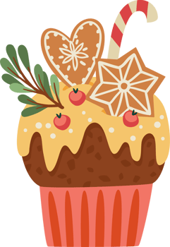 Christmas sweet. Isolated illustration. png