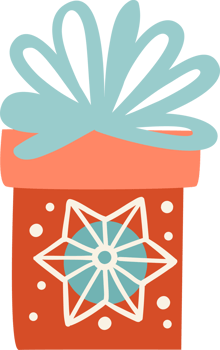 Christmas and Happy New Year illustration gift box png