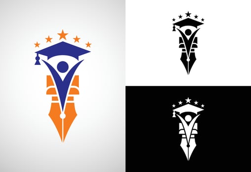 Education logo design vector template, Education and graduation logo vector illustration