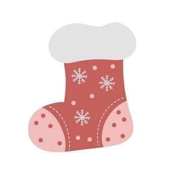 Christmas sock sticker vector