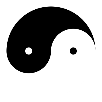 Yin yang symbol on transparent background png