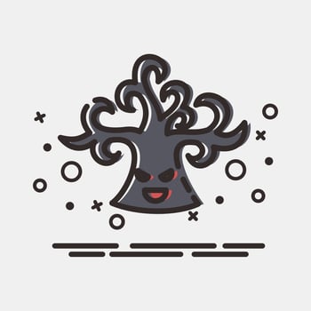 Icon tree.Icon in MBE style. Suitable for prints, poster, flyers, party decoration, greeting card, etc. vector