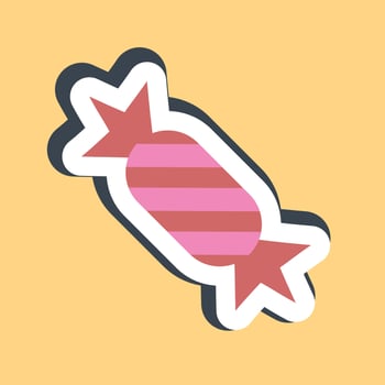 Sticker candy. Halloween elements. Good for prints, flyer, posters, advertisement, logo, party decoration, greeting card, etc. vector