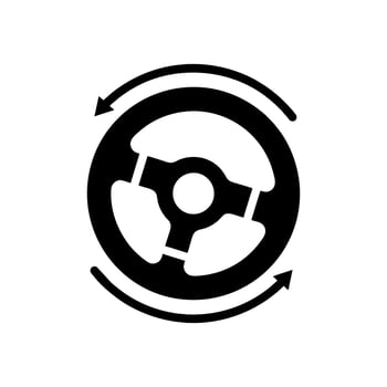 Steering wheel icon vector design templates