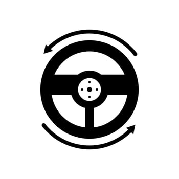 Steering wheel icon vector design templates