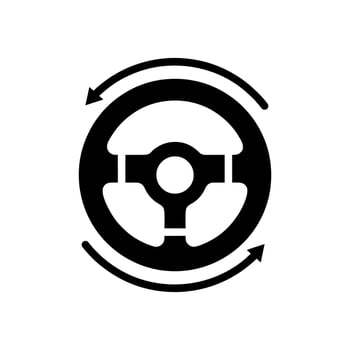 Steering wheel icon vector design templates
