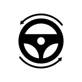 Steering wheel icon vector design templates