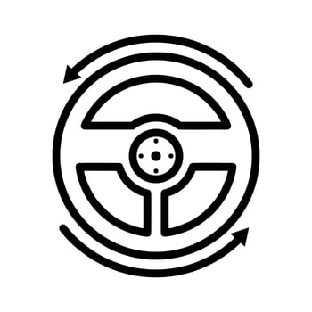 Steering wheel icon vector design templates