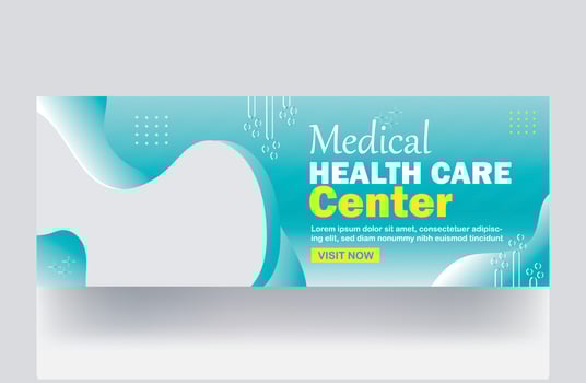medical health care service social media cover design post cover banner thumbnail design template vector