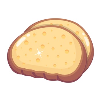 Cheese sandwich flat icon, customizable design vector