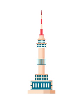 n seoul tower landmark vector