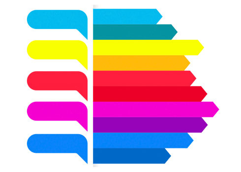 Five steps colorful object for infographic template. png