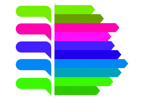 Five steps colorful object for infographic template. png