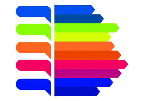 Five steps colorful object for infographic template. png