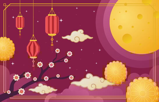 Mid Autumn Background vector