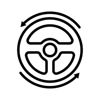 Steering wheel icon vector design templates