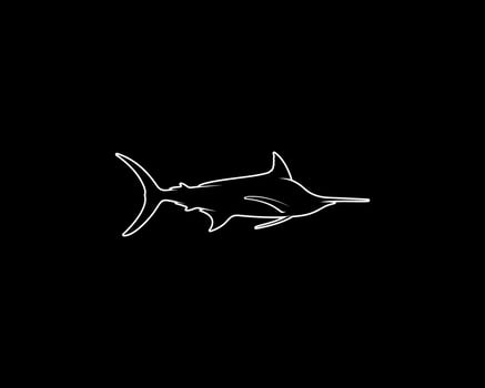 marlin outline vector silhouette