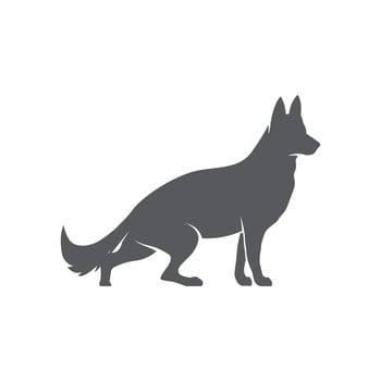 Dog icon vector. Dog pet concept design. Dog silhouette vector. Vector illustration