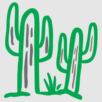 Cartoon cactus plant vector isolated illustration, Desert theme vector artwork for t-shirts prints, posters and other uses