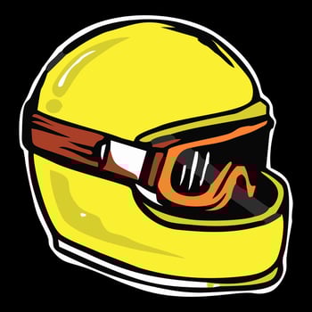 classic full face motorcycle helmet, Design element for poster, emblem, sign. Vector illustration