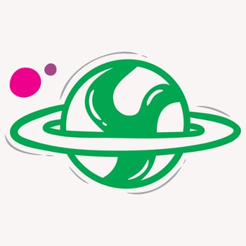 saturn planet icon abstract design vector template Negative space style , Startup Logotype concept icon