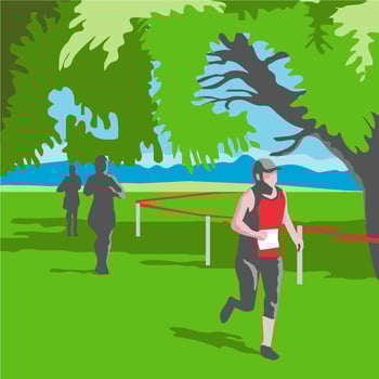 Marathon Runner Running WPA vector