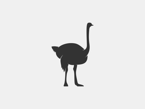 ostrich vector silhouette