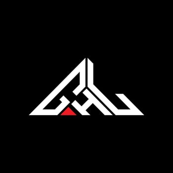 GHL letter logo creative design with vector graphic, GHL simple and modern logo in triangle shape.