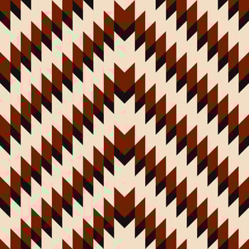 Geometric zigzag pattern. Aztec navajo red-white color chevron triangle zigzag shape seamless pattern background. Use for fabric, textile, interior decoration elements, upholstery, wrapping. vector