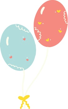 Hand Drawn Birthday Balloon Illustration vector