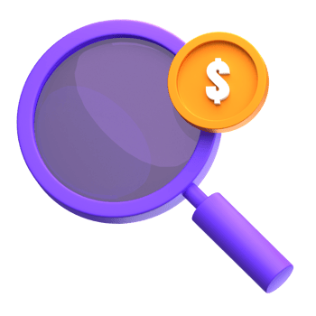 Coin Inspect 3D Icon png