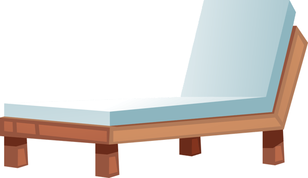 the wooden lounger png