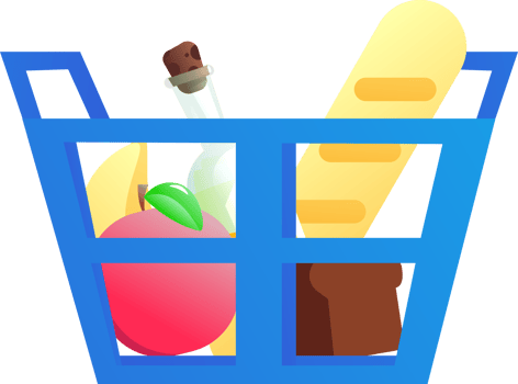 full grocery basket png