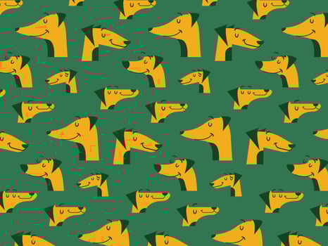 Bunch of self-congident doggies vector